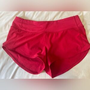 Lululemon Speed Up Low Rise Shorts 2.5” Dark Red